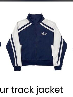 Blur track jacket navy/ white sold out size medium